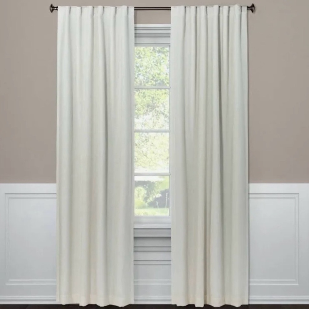 Threshold White Blackout Curtain (1 panel)